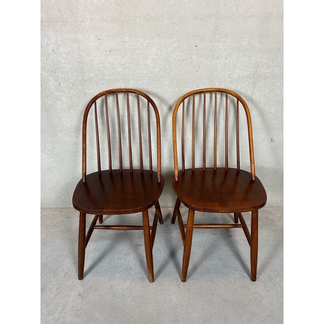 Brown Set of Vintage Bar Chairs For Sale - Image 8 of 8