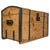 A handsome 19th-century English dome-top storage chest, substantially constructed from pine and distinguished by its...