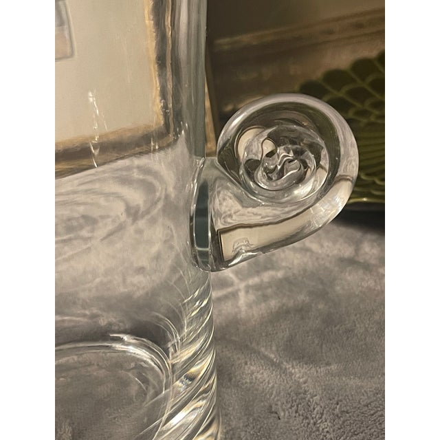 1980s Tiffany & Co. For Dom Perignon Clear Glass Ice Bucket With Nautilus Shell Handles For Sale - Image 10 of 12
