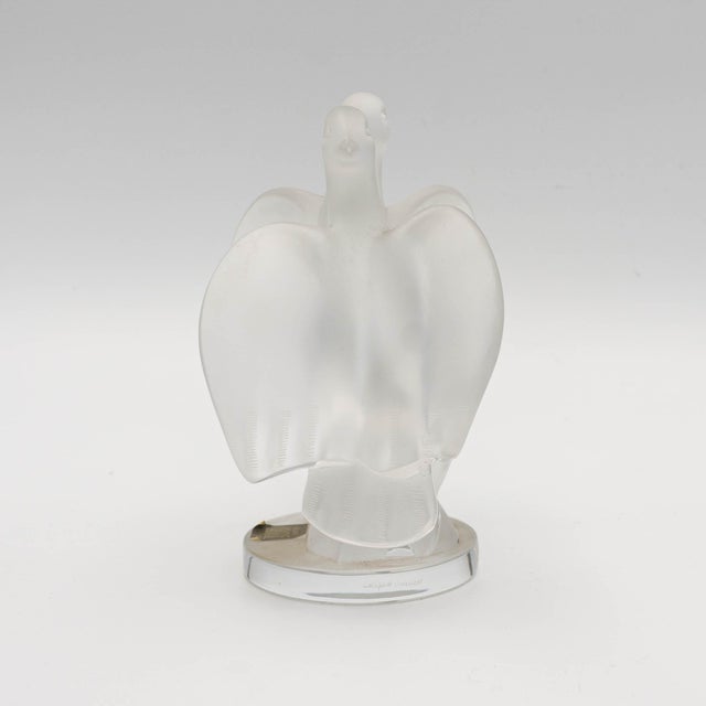 1960s 1960s Lalique "Ariane" Love Doves Frosted Crystal Scuplture For Sale - Image 5 of 7