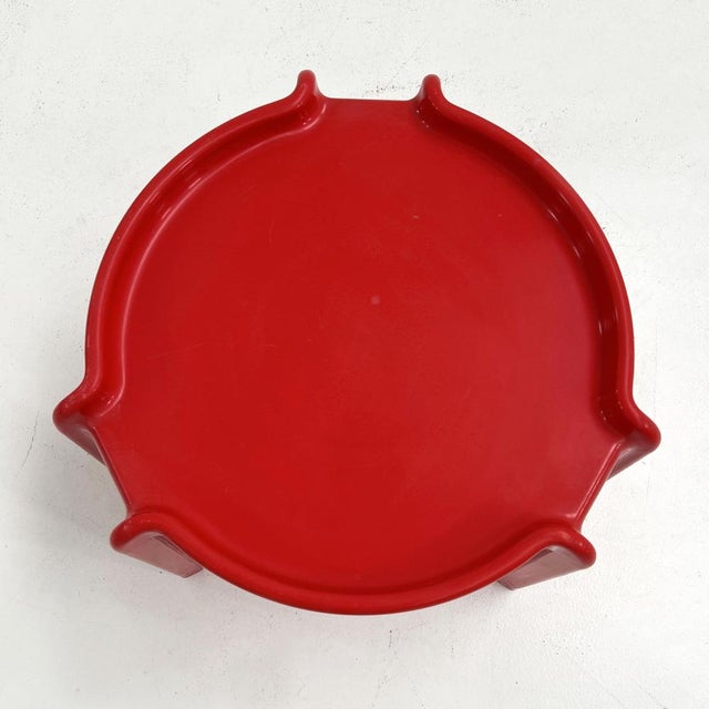 Red Side Table by Giotto Stoppino for Kartell, 1970s For Sale - Image 3 of 8