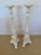 Painted Carved Wood Candlesticks -A Pair For Sale - Image 10 of 10
