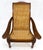 Solid Turned Teak Mid Century Modern Cane Back Lounge Chair MINT For Sale - Image 11 of 18