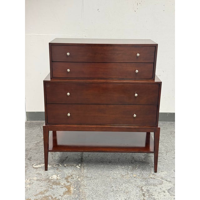 Design Plus Gallery presents a Joe Ruggiero for Williams Sonoma Home Talmadge Four Drawer Chest. This model shows a tiered...