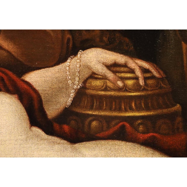 Workshop of Alessandro Varotari, Detto Il Padovanino, Sleeping Nude Venus with Cupid, 1680, Oil on Canvas For Sale - Image 9 of 16