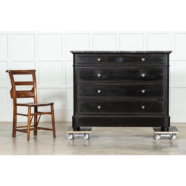 French Ebonised Walnut Commode, 1880s For Sale - Image 4 of 14