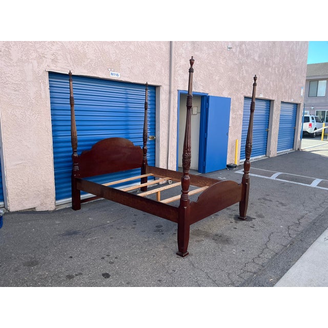 Queen Size Basset Poster Bed For Sale - Image 10 of 12