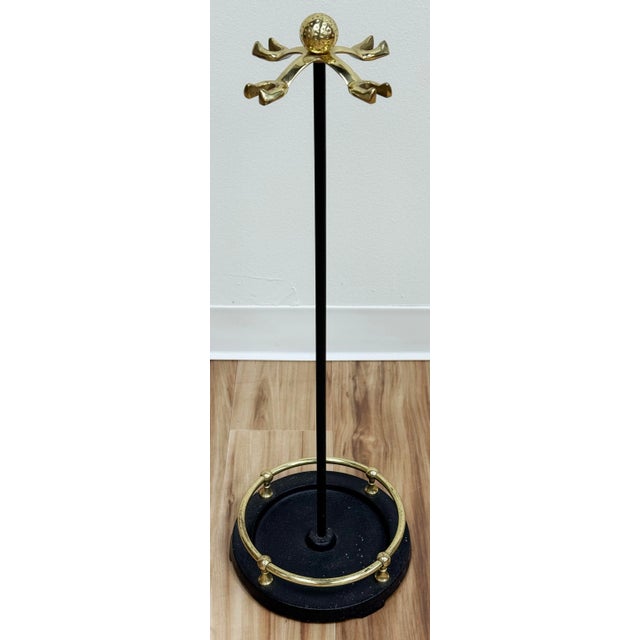 Vintage Brass and Cast Iron Golf Club Fireplace Tools For Sale In Kansas City - Image 6 of 12