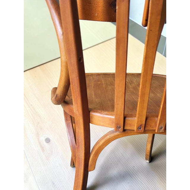 Wood Office Chair No. 21 by Baumann, 1950 For Sale - Image 7 of 10