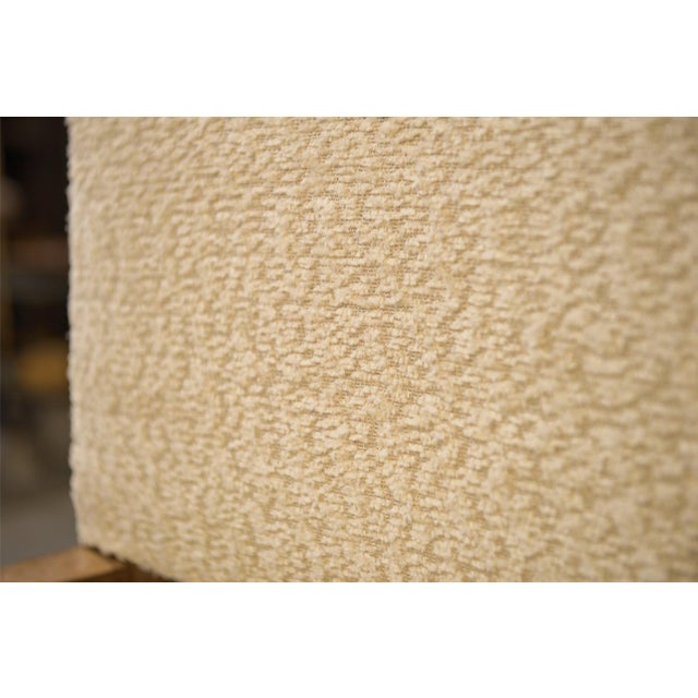 Brutalist Armchairs in Oak and Ecru Boucle Fabric, 1950s, Set of 2 For Sale - Image 6 of 14
