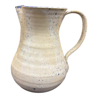 Mid 20th Century J.B. Cole Spongeware Pottery Pitcher For Sale