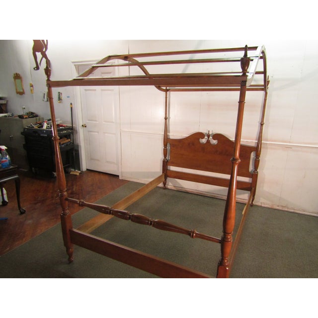 Ethan Allen Solid Maple Full Size Canopy Bed Chairish