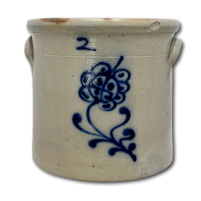 This Really is a Great Looking Authentic Antique American Country Primitive Stoneware Storage Crock. Circa Late 19th...