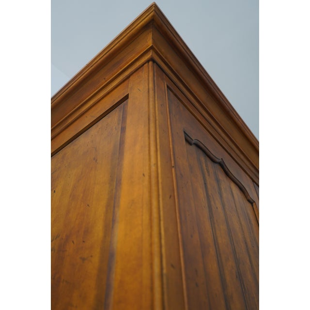 Brown Century Large Country Distressed Finish Tv Armoire For Sale - Image 8 of 18