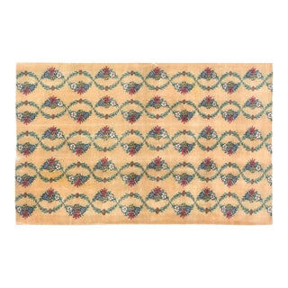 Vintage Turkish Anatolian Hand Knotted Wool Rug,5'1"X8'1" For Sale