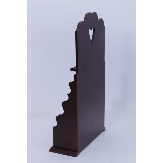 1980s Virginia Metalcrafters Colonial Williamsburg Mahogany Spoon Display Rack For Sale - Image 10 of 12