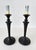 Small Dark Patinated Brass or Bronze Giacometti Style Table Lamps - Pair For Sale - Image 4 of 14