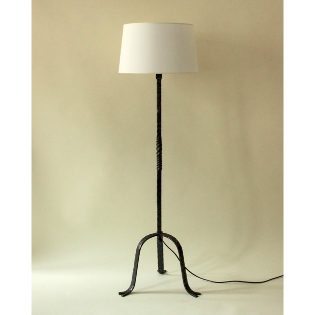 Metal Brutalist Wrought Iron Floor Lamp, 1950s For Sale - Image 7 of 7