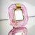 Pink Pair of Pink Murano Glass Table Frames, Italy, Probably Mid-20th Century For Sale - Image 8 of 9