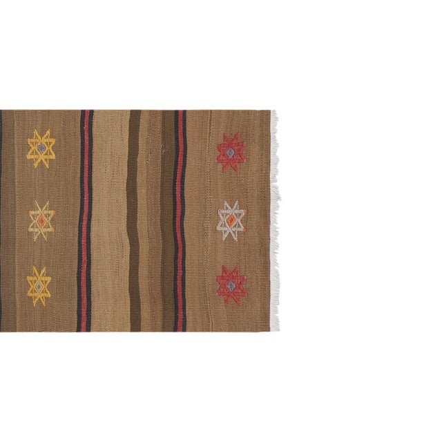 Mid-Century Modern Vitage Oriental Turkish Kilim Runner For Sale - Image 3 of 13
