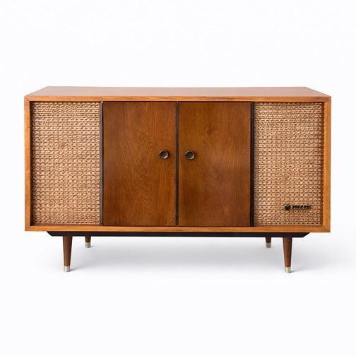 Mid-Century Teak Radiogram Cabinet with Turntable from Pye Stereo For Sale - Image 10 of 10