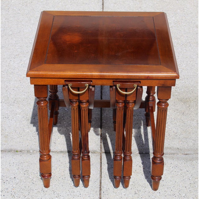 1960s Mid-Century Modern Nesting Tables - Vintage 1960s 3 Piece Set by Gordon’s Fine Furniture For Sale - Image 5 of 17