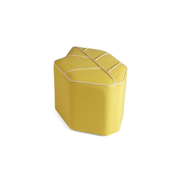 Yellow Outdoor Leaf Seat Pouf by Nicolette de Waart for Design by Nico For Sale - Image 6 of 6
