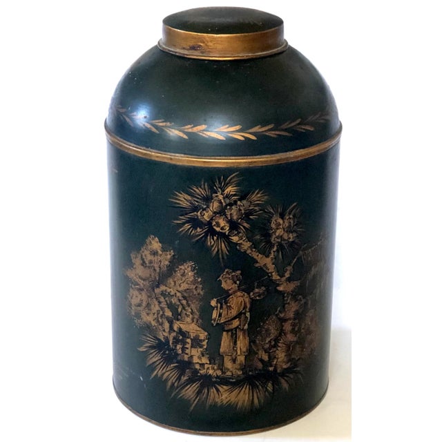 French Tole Tea Canister For Sale - Image 9 of 9