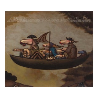 Markus Pierson "Ship of Fools" Hand Signed Limited Ed. Serigraph on Canvas For Sale