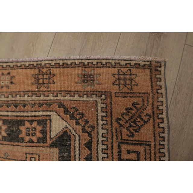 Textile 1960s Southwestern Style Geometric Desing Beige Turkish Runner Rug For Sale - Image 7 of 11