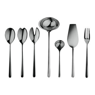 Mepra Linea 7-Piece Full Serving Set, Oro Black For Sale