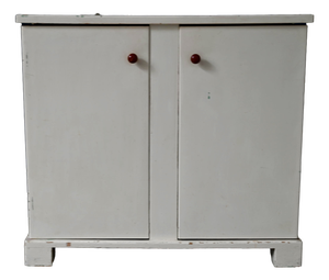 Art Deco Retro Cabinet with Painted Wooden Shelves, 1940s