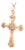 Antique Victorian 10k Gold Engraved Cross Pendant for a Necklace For Sale