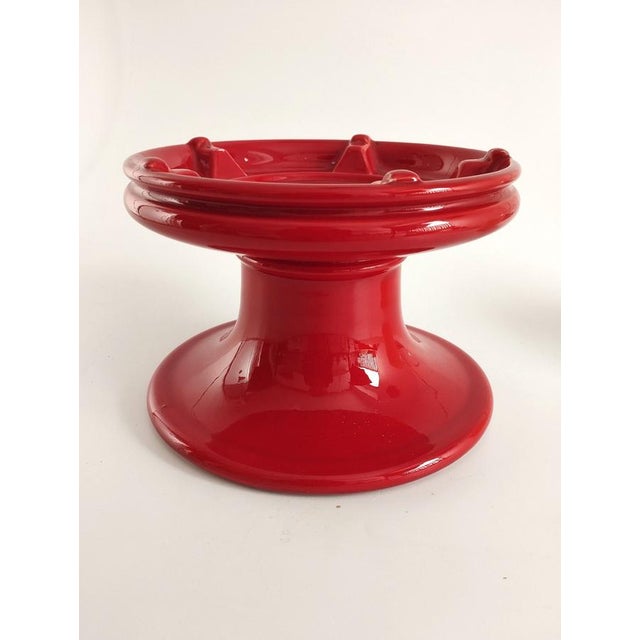 Large Space Age Candleholder or Lantern in Glass and Ceramic, 1970s For Sale - Image 6 of 14