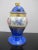 French Sevres French Hand Painted Floral Porcelain Gilt Cobalt Blue Perfume Burner For Sale - Image 3 of 10