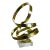 Dan Murphy (B.1942 Chicago) Gold Toned Ribbon Sculpture Dated 1986 For Sale