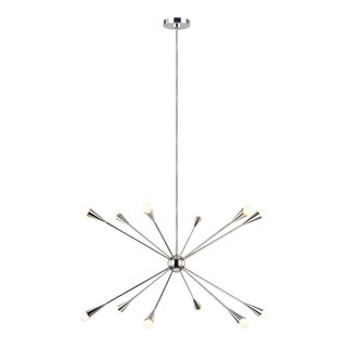 Ellen DeGeneres by Visual Comfort Studio Jax Large Chandelier, Silver For Sale