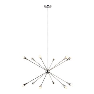 Ellen DeGeneres by Visual Comfort Studio Jax Large Chandelier, Silver For Sale