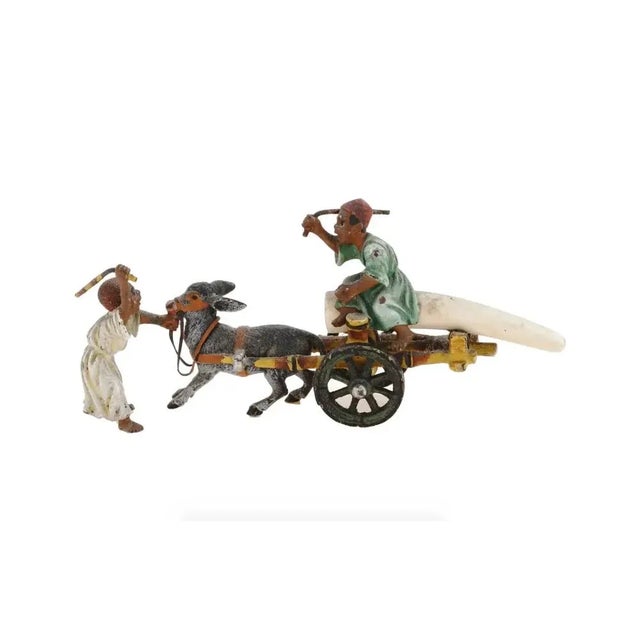 Traditional Antique Vienna Bergmann Painted Cast Bronze Figural Group For Sale - Image 3 of 7