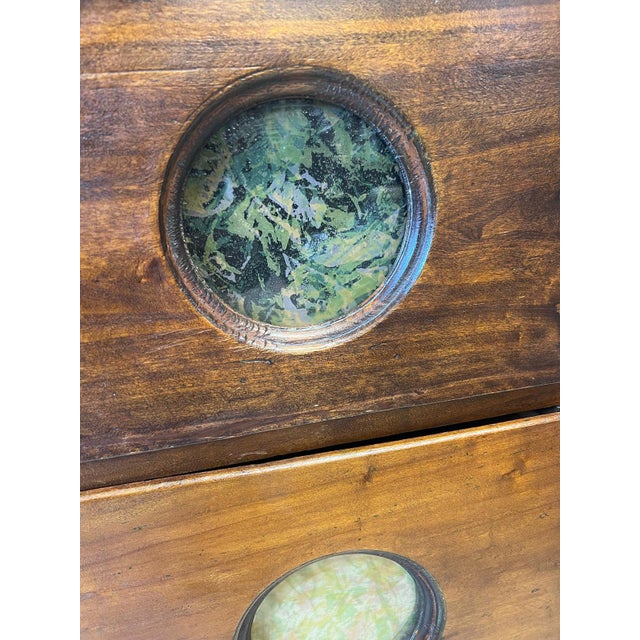 Antique pasta cabinet with drawers and glass porthole. Dimensions: Height 122cm Width 135cm Depth 66cm This piece is...