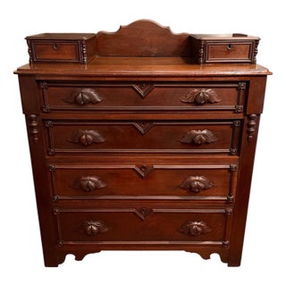 Antique Walnut C1880-1890 Dresser For Sale