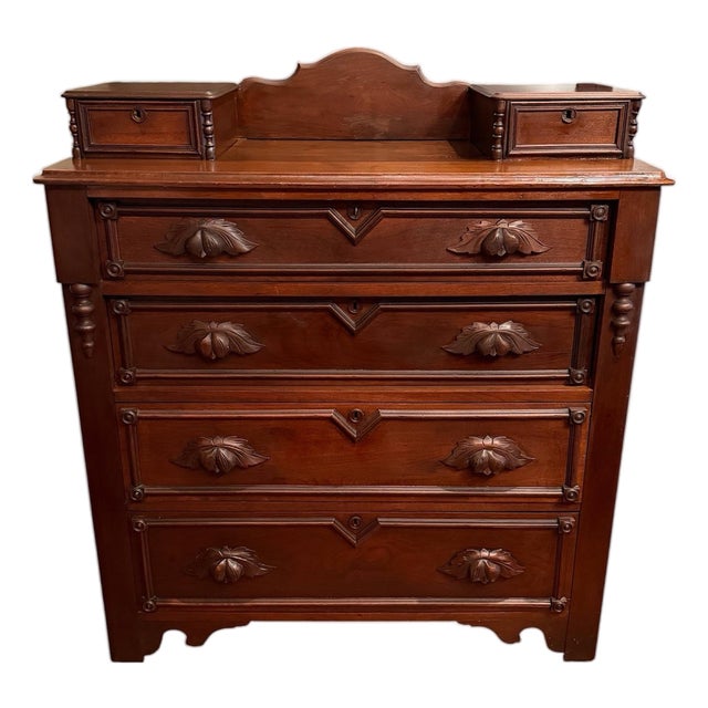 Antique Walnut C1880-1890 Dresser For Sale