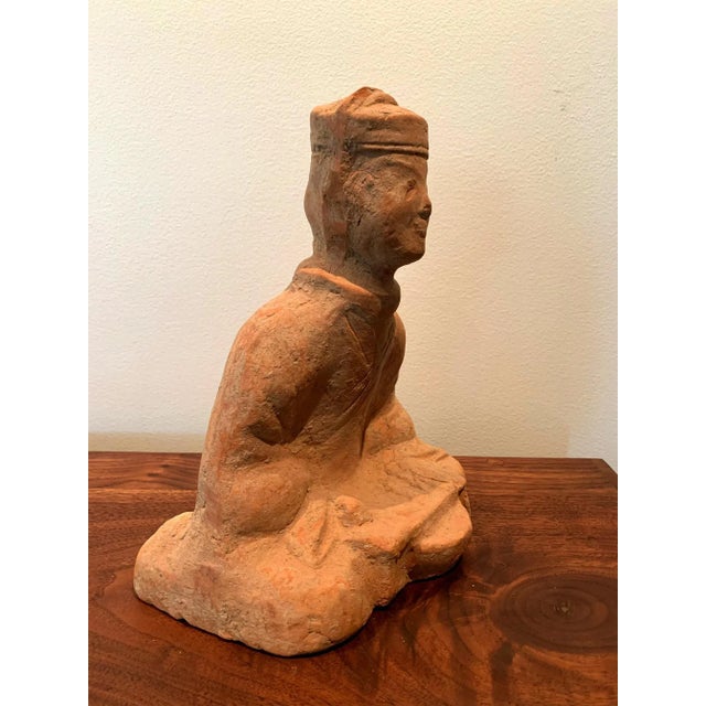 Ceramic Chinese Terracotta Tomb Figure East Han Dynasty For Sale - Image 7 of 13