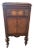 Antique Grand Rapids Carved Wood Cabinet on Casters – Michigan Made | Solid Wood For Sale