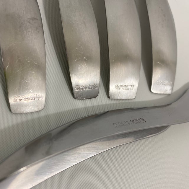 János Megyik for Amboss Avant-Garde Flatware Service for 12 Including Carving Knife, Paring Knife and Meat Fork For Sale - Image 12 of 13