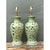 Mid-Century Modern Vintage Cutout Green Ceramic Table Lamps - Pair For Sale - Image 3 of 12