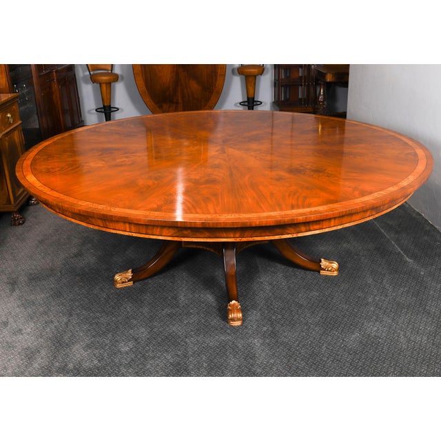 Vintage Flame Mahogany Dining Table and Chairs, Set of 11 For Sale - Image 9 of 18