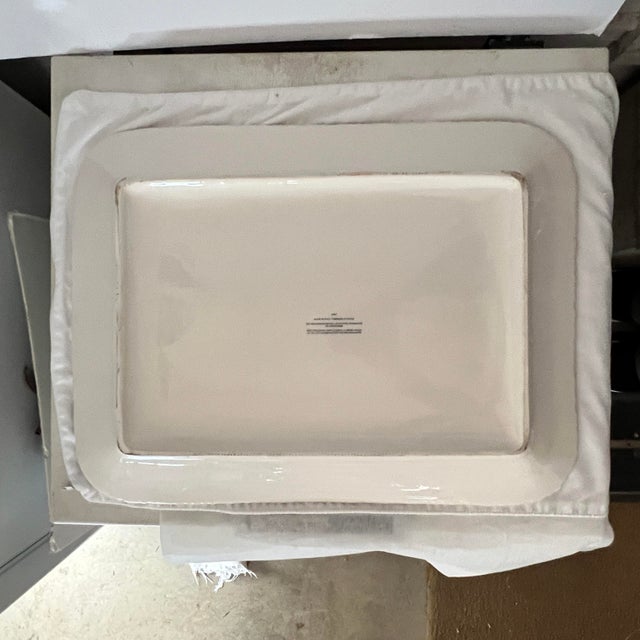 Late 20th Century Italian Large White Serving / Turkey Platter For Sale - Image 5 of 5