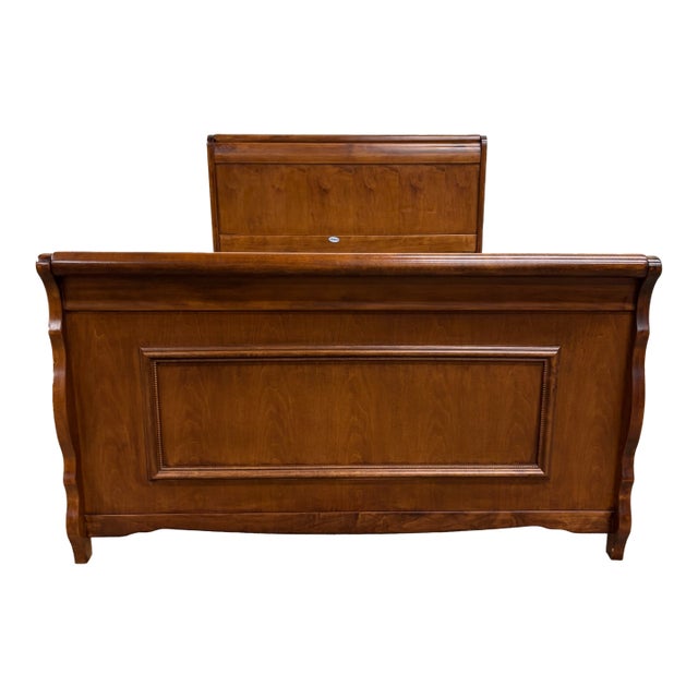 Vintage Legacy Full Size Louis Philippe Style Sleigh Bed For Sale
