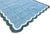 Not Yet Made - Made To Order Handmade Cotton Vegetable Dyed Scalloped Edge Rug Sky Blue With Forest Green Border - 9'x12' For Sale - Image 6 of 11